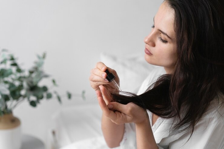 diy hair smoothing serum for frizzy hair rice water onion home made hair serum reduce hair fall and white hair problem