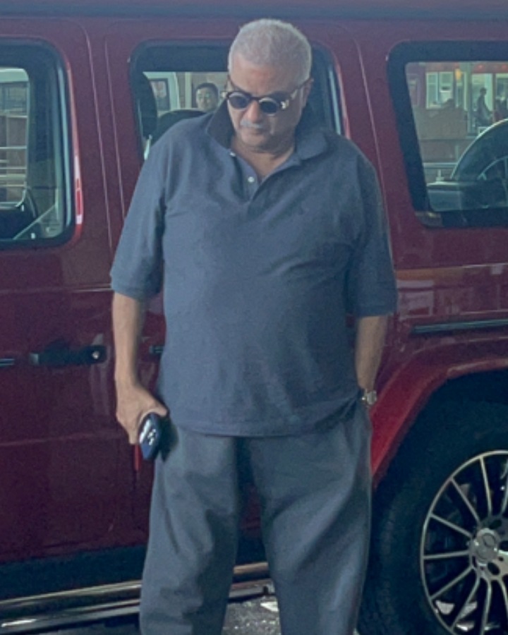 Boney Kapoor also accompanied daughter Janhvi as they left for the cruise. (Photo: Varinder Chawla)