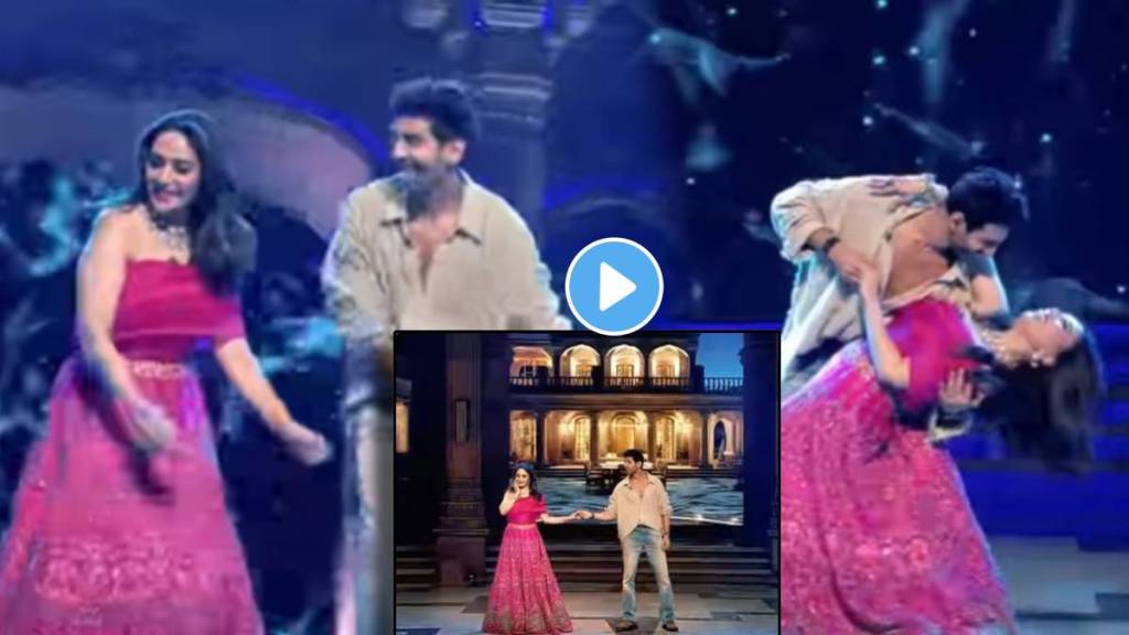 madhuri dixit and kartik aryan dances on dholna song madhuri dixit and kartik aryan dances on dholna song