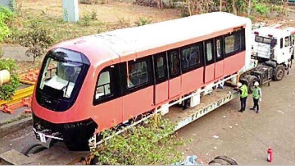 Trials of first indigenously made monorail train begin Trials of first indigenously made monorail train begin