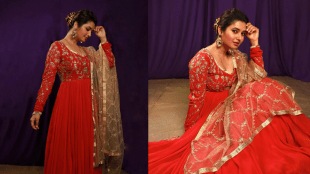 Prajakta Mali anarkali photo on heeramandi song sakal ban