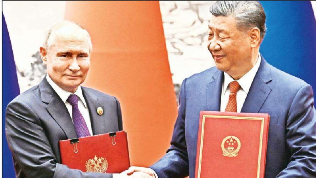xi jinping vladimir putin sign over russia china partnership xi jinping vladimir putin sign over russia china partnership