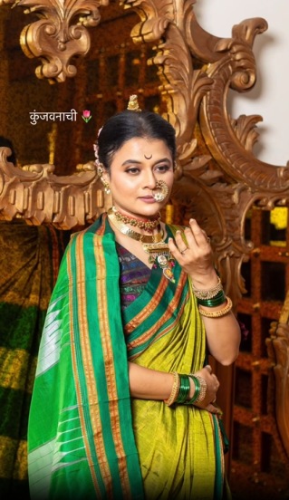 Bhargavi Chirmuley Nauvari Saree Look