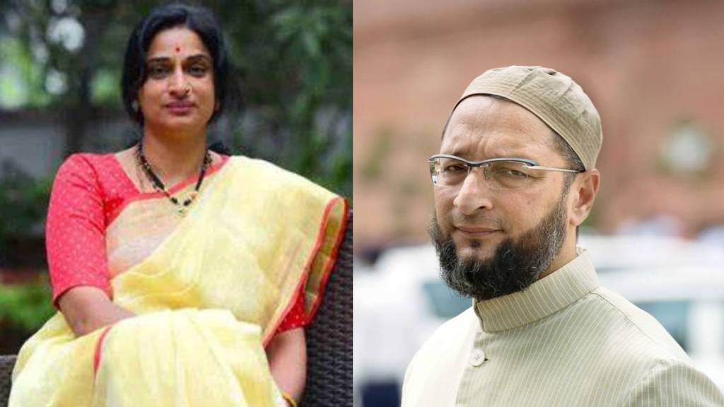 Madhavi Latha And Asaduddin owaisi Madhavi Latha And Asaduddin owaisi
