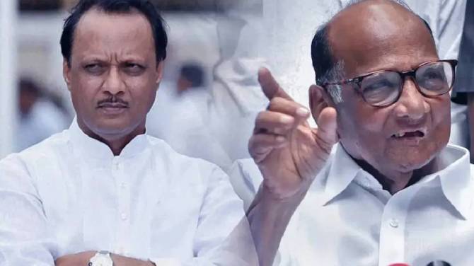 Ajit Pawar and Sharad Pawar