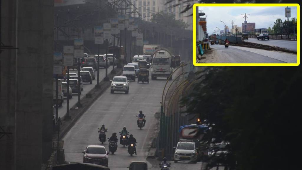 Repair work, Ghodbunder, flyover,