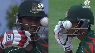 Ball Stuck in Tanzid Hasan Helmet Video