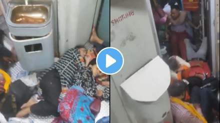 railway passengers found sleeping in front of toilet in chattisgarh express see what indian railway irctc said