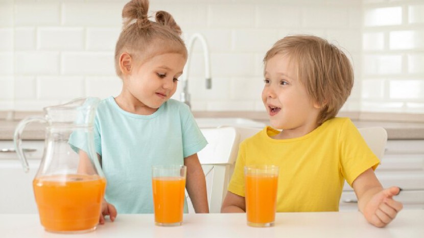Carrot And Dryfruit Milk Healthy And Nutrition Milk