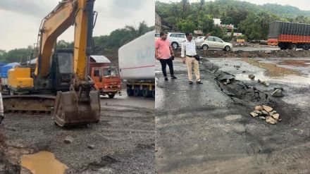 Road blocked on National Highway incident near Sassoonavghar Road blocked on National Highway incident near Sassoonavghar