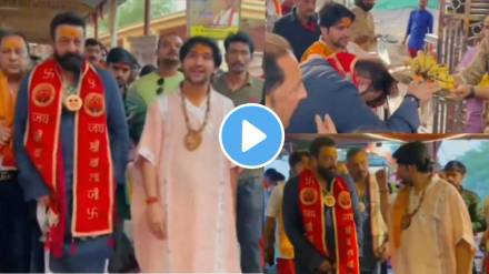 Bollywood actor Sanjay dutt take blessings from baba bageshwa and Dhirendra Krishna Shastri