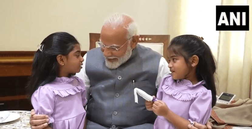 PM Modi Receives Two Special Guests At Parliament