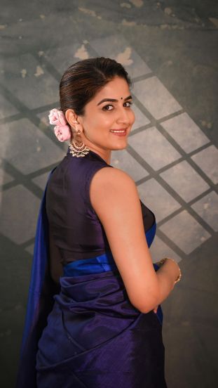 Vaidehi Parashurami Orange Saree