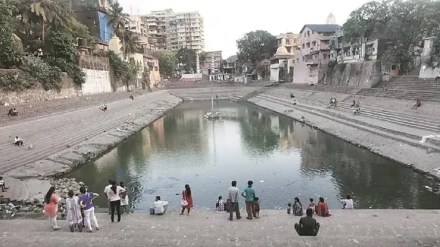 mumbai banganga steps damaged marathi news