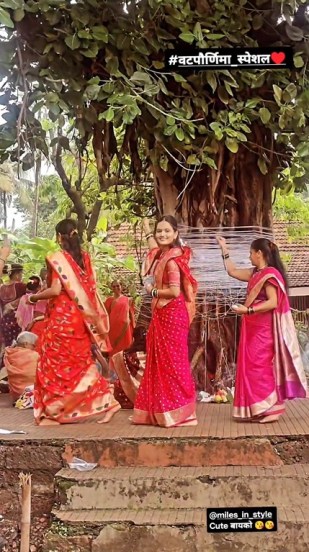 marathi-celebrities-celebrated-first-var-purnima-after-marriage
