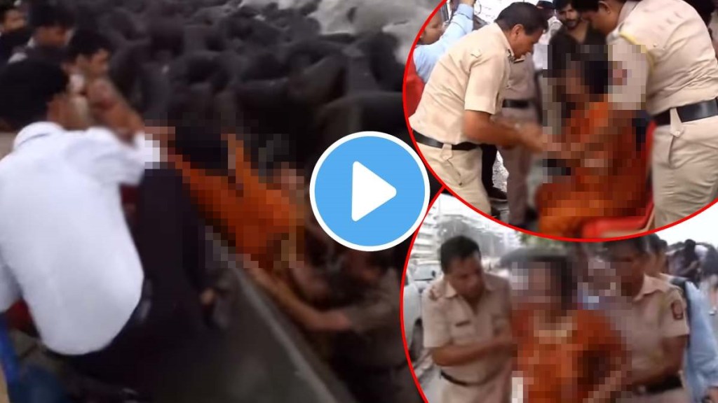 mumbai police jump into sea and save woman life at marine drive netizens reacts on bravery