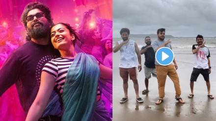 dharmaveer fame kshitish date dances on pushpa 2 angaro sa song