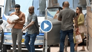 Varun dhawan spotted first time with daughter baby girl and natasha way to home