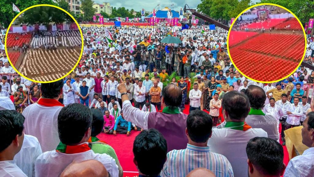 Ajit Pawar group baramati rally empty chair