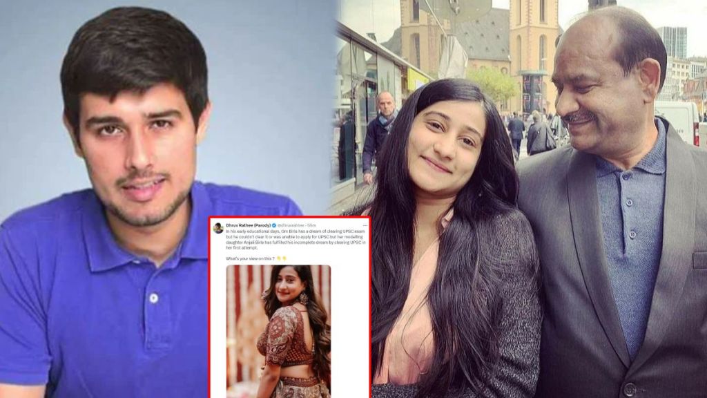 Dhruv Rathee booked over om birla daughter anjali birla tweet Dhruv Rathee booked over om birla daughter anjali birla tweet