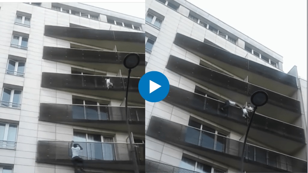 Immigrant 'Spider-Man' rescues dangling child Immigrant 'Spider-Man' rescues dangling child