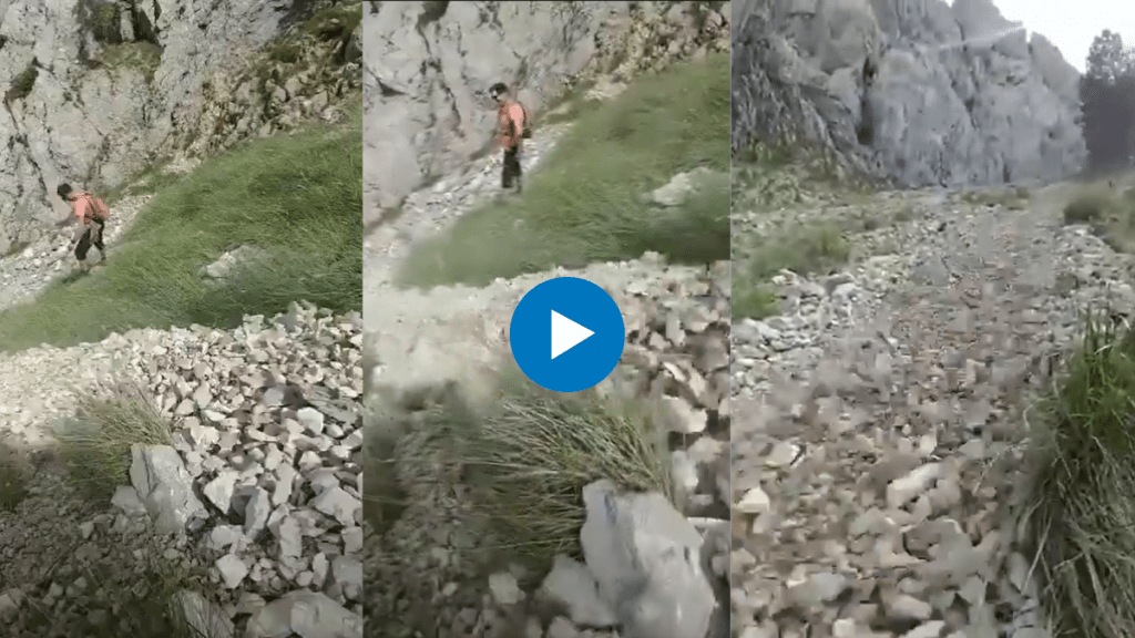 Stones are flowing like water in Pagal Nala of Udaipur in Lahaul-Spiti district