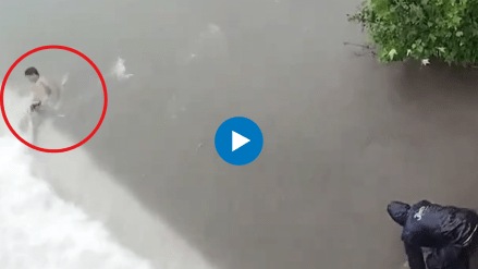 A 32-year-old youth was swept away by the flow of Sheldi Dam in Khed