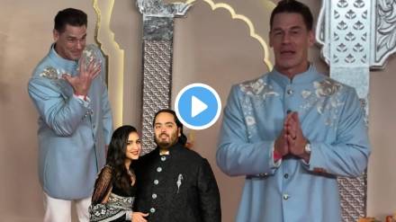 John Cena dressed up in traditional Indian wearing for Anant Ambani and Radhika Merchant Wedding