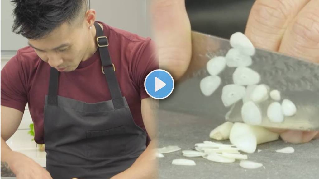 Man Cuts 117 Garlic Slices To Set World Record