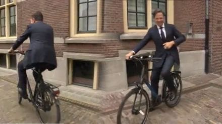 Mark Rutte bicycle video