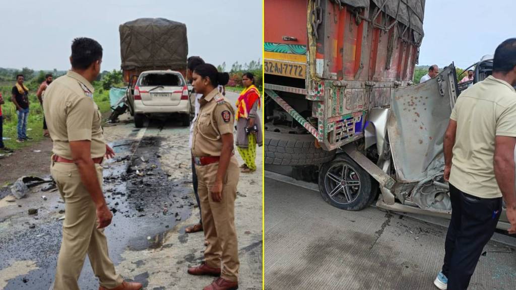 Yavatmal, accident, car hit truck,