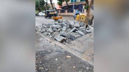 Cracks, concrete road,