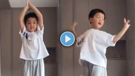 A foreign boy's dance to an Indian song