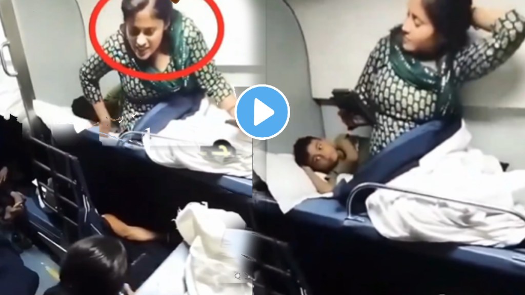 woman inside Indian railways over seat issues shocking video goes viral woman inside Indian railways over seat issues shocking video goes viral