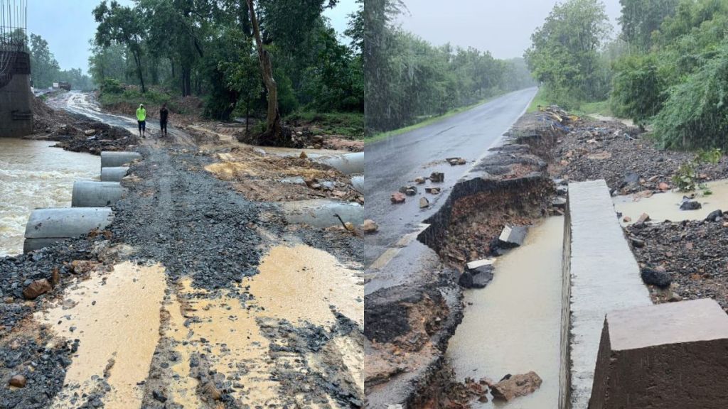 first rain and roads worth one thousand crores were washed away first rain and roads worth one thousand crores were washed away