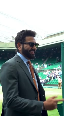 Indian captain Rohit Sharma at Wimbledon latest photos