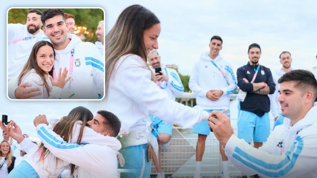 Argentina Handball Player Pablo Simonet Proposed to Womens Hockey Player Maria Campoy