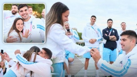 Argentina Handball Player Pablo Simonet Proposed to Womens Hockey Player Maria Campoy