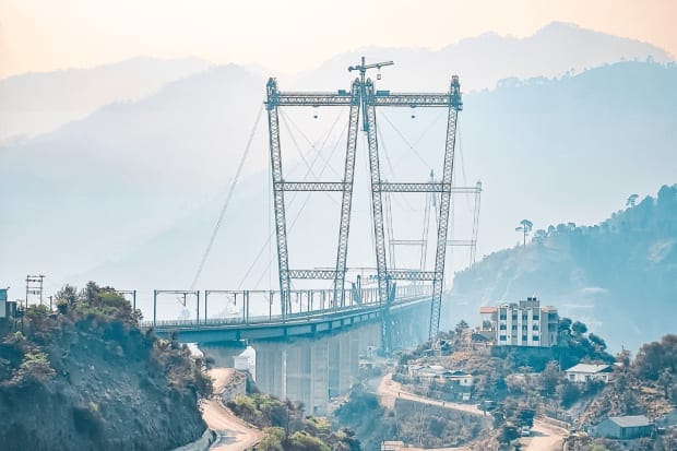 Chenab Bridge latest photos 