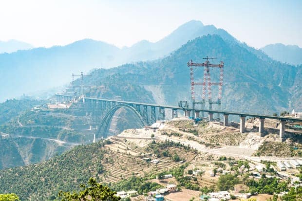 Chenab Bridge latest photos 