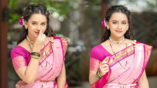 Madhura Joshi Pink Nauvari Saree Look
