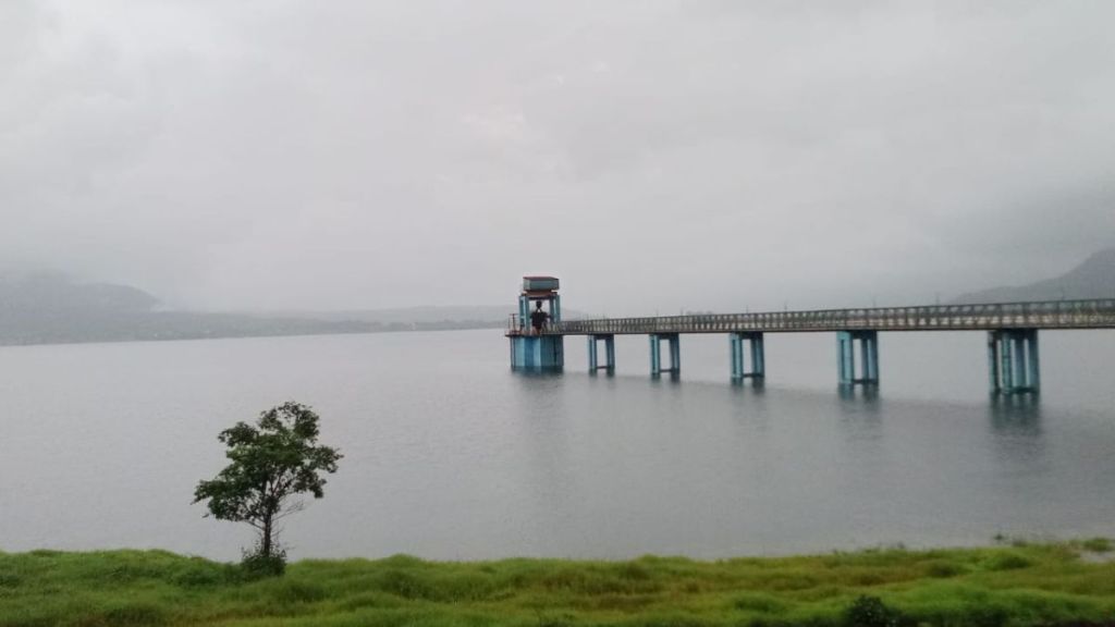 Morbe Dam of the Navi Mumbai Municipal Corporation was filled to the brim Morbe Dam of the Navi Mumbai Municipal Corporation was filled to the brim