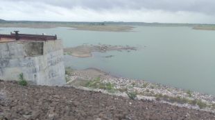 Nagasakya Dam on Panzhan River remains dry even in heavy rains