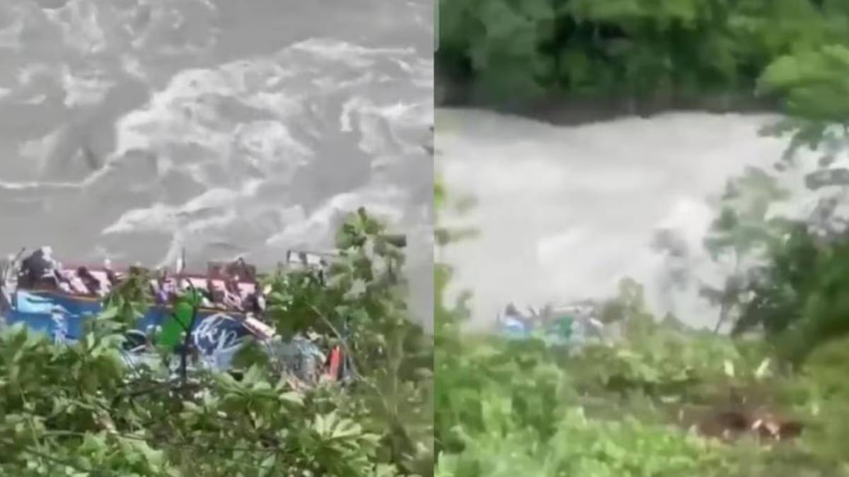Bus Accident Indian bus with 40 onboard plunges into river in Nepal