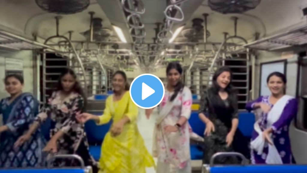 Mumbai local video of some girls dancing on a marathi song Khandalyachya Ghatat Gadi Chale Zokaat in mumbais local train is going viral