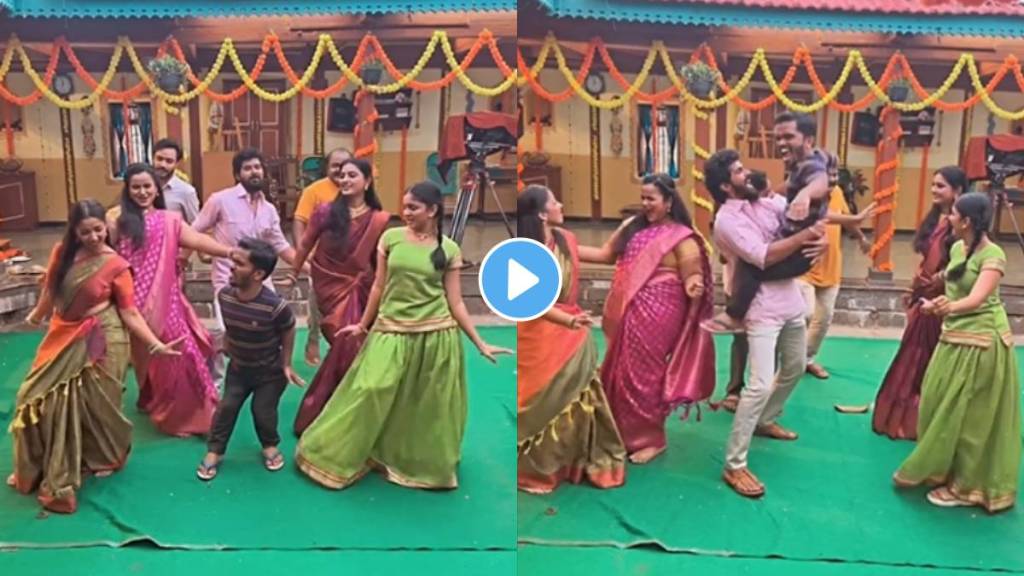 Lakhat Ek Amcha Dada nitish chavan dance with co artist on vatanyacha gol dana song Lakhat Ek Amcha Dada nitish chavan dance with co artist on vatanyacha gol dana song