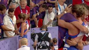 Paris Olympic 2024 French athlete proposes to her boyfriend Video Viral