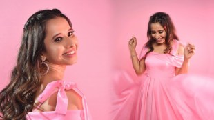 Shreya Bugde Sheth Pink Dress