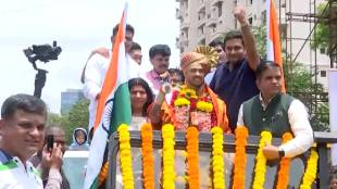 warm welcome, paris olympic Bronze medallist Swapnil Kusale, Pune city, procession