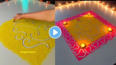 how to make ganpati rangoli in just five minuts